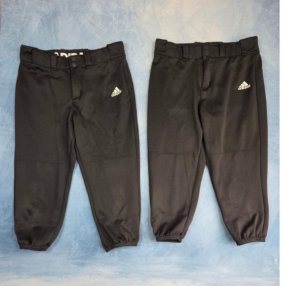 Adidas AEROREADY Womens Softball Pants M Black Cuffed Fastpitch Baseball